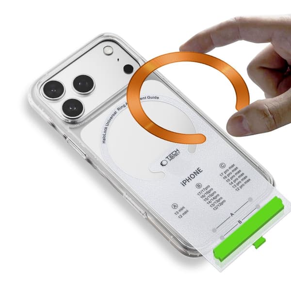 Tech-Protect 2-PACK Magnetisk MagSafe Ring Svart/Cosmic Orange