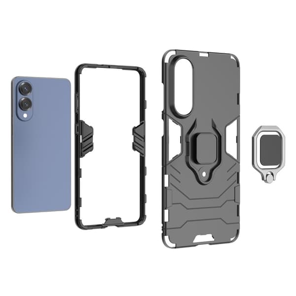 Samsung Galaxy S25 Edge Skal Ring Hybrid Armor Röd