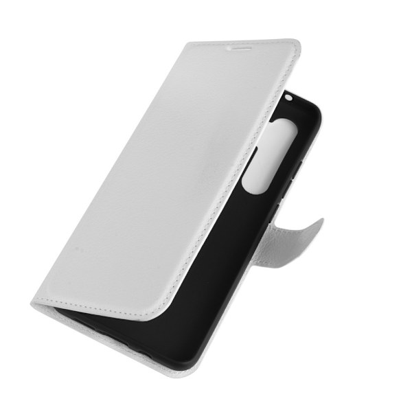 Xiaomi Mi Note 10 Lite - Litchi Plånboksfodral - Vit White Vit