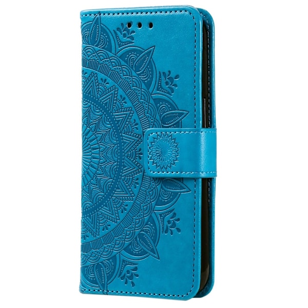 Samsung Galaxy S23 Plus Fodral Mandala Läder Blå