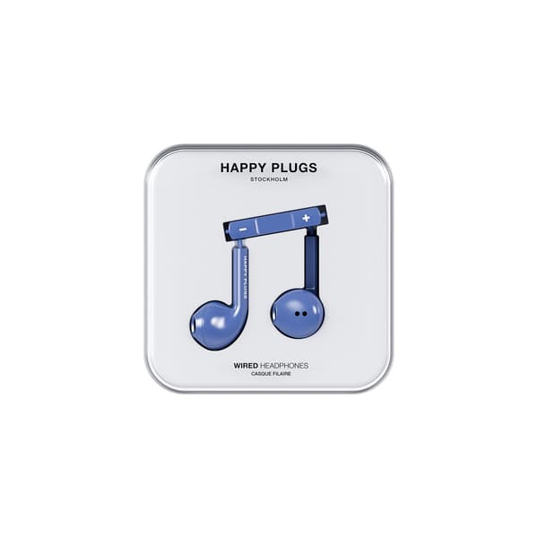 Happy Plugs Hörlurar In-Ear USB-C Trådbundna Blå