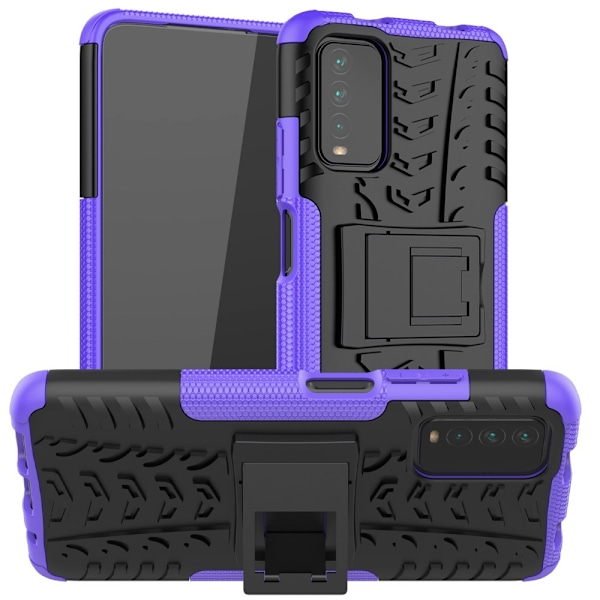 Xiaomi Redmi 9T - Ultimata Stöttåliga Skalet med Stöd - Lila Purple Lila