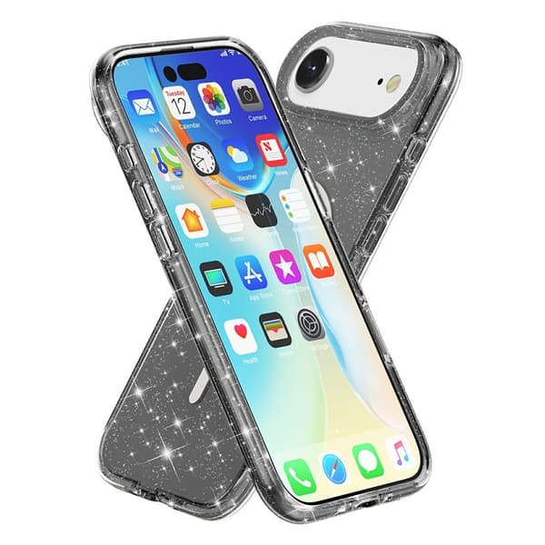 iPhone Air Skal MagSafe Glitter Svart