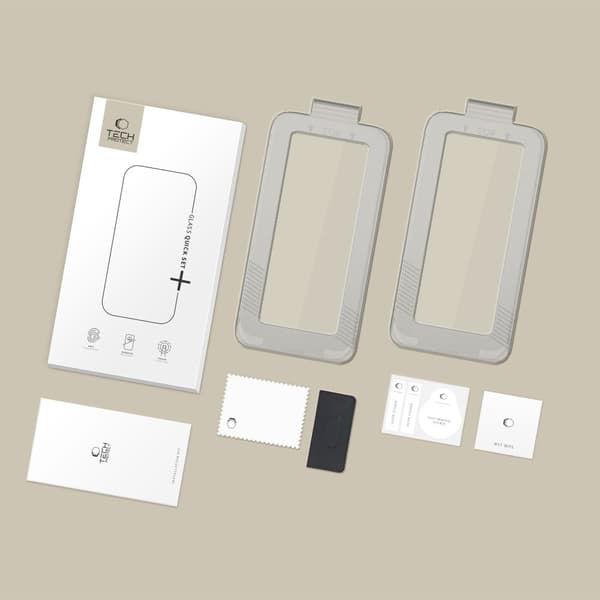 Tech-Protect iPhone Air 2-PACK Skärmskydd Quick Set+ Svart