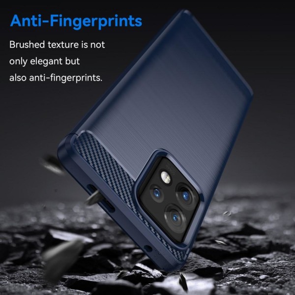 Motorola Edge 40 Pro 5G Skal Borstad Stål Textur Blå
