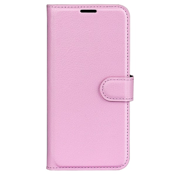 Samsung Galaxy A15 5G Fodral Litchi Läder Ljus Rosa