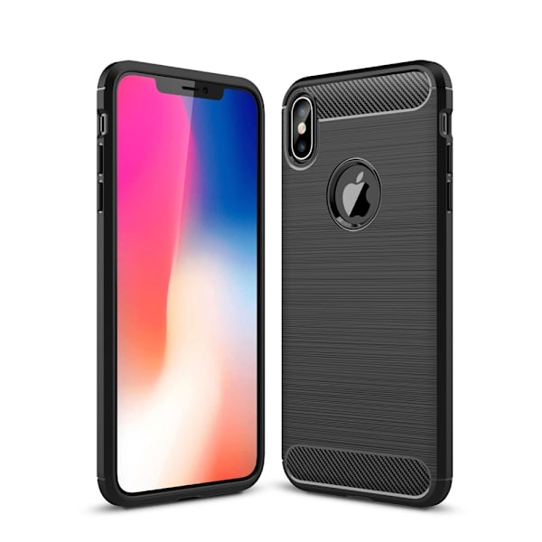 iPhone Xs Max - Brushed TPU Skal - Svart Svart