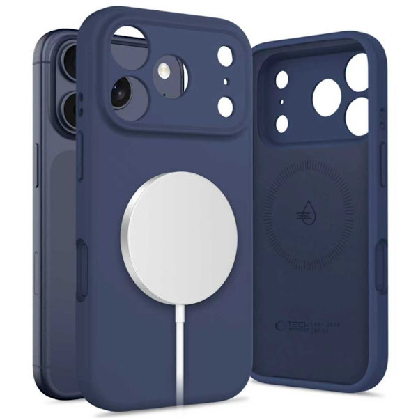 Tech-Protect iPhone 17 Pro Skal MagSafe Silicone Deep Blue