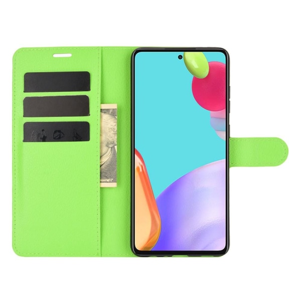 Samsung Galaxy A52 / A52s - Litchi Textur Fodral - Grön Green Grön