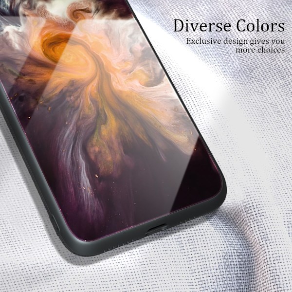 Samsung Galaxy S24 Skal Marmor Härdat Glas Grön