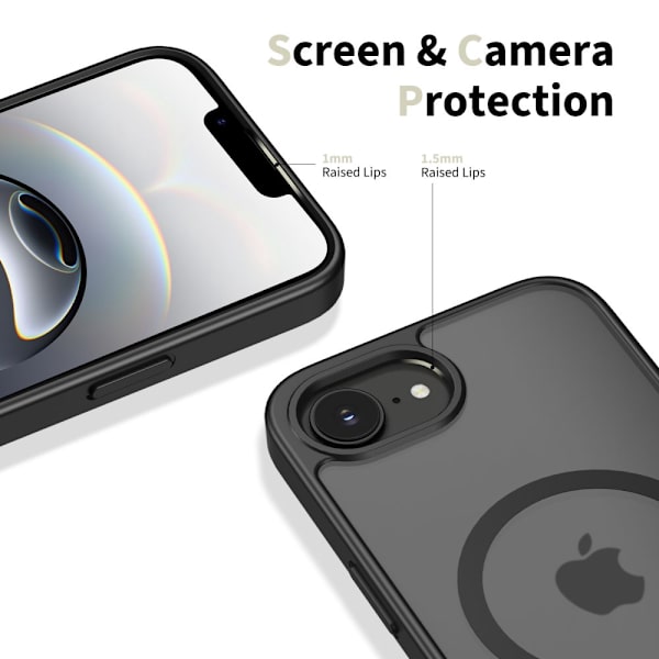 Tech-Protect iPhone 17e / 16e Skal MagSafe BasicMag Matt Svart