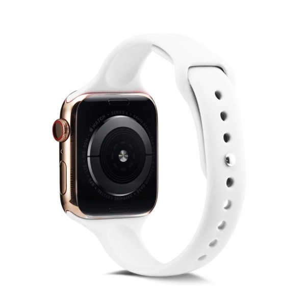 Silikon Armband Apple Watch 42/44/45 mm - Vit White Vit