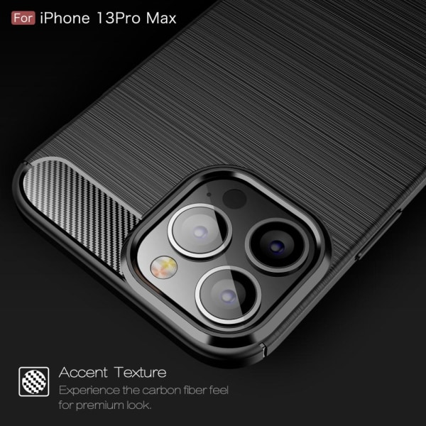 iPhone 13 Pro Max - Borstad Stål Textur Skal - Blå