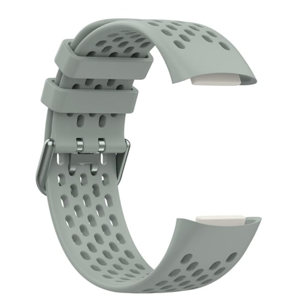 Fitbit Charge 6 / 5 Armband Silikon Ihåligt Grå