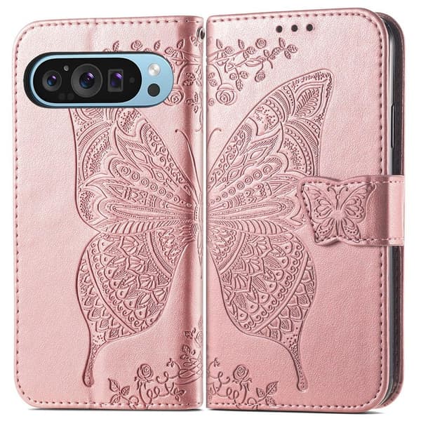 Google Pixel 10/10 Pro / 9/9 Pro Fodral Med Fjäril Tryck