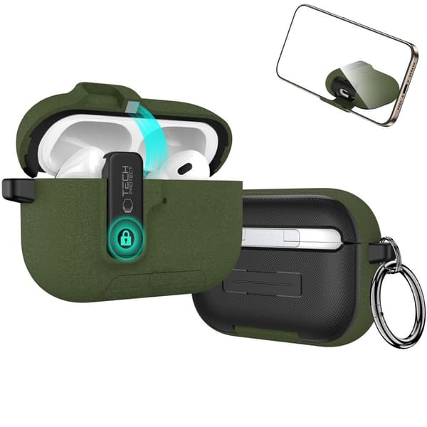 Tech-Protect AirPods Pro 3 Skal Slim Hook Olive Green
