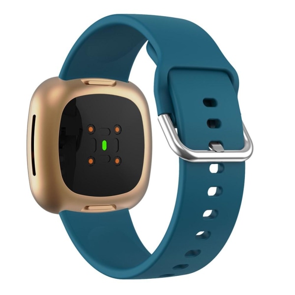 Silikon Armband Versa 3/Fitbit Sense - Blå DarkGreen Mörk Grön