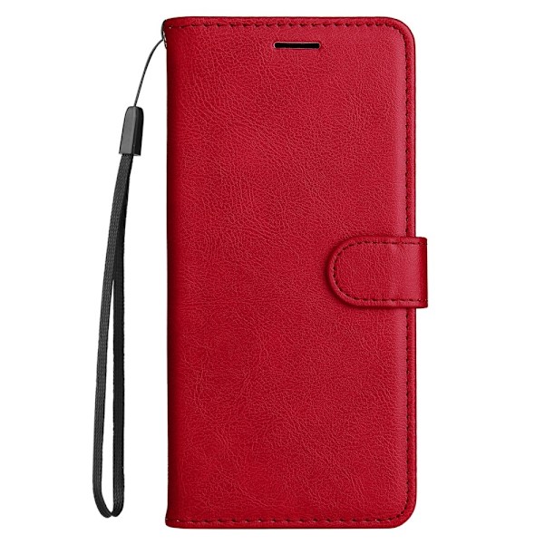 Xiaomi Redmi 10 Fodral Solid Läder Röd