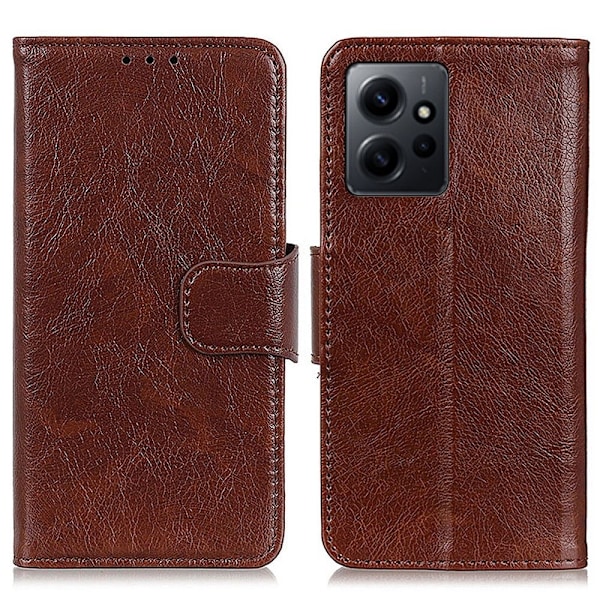 Xiaomi Redmi Note 12 4G Fodral Split Läder Brun