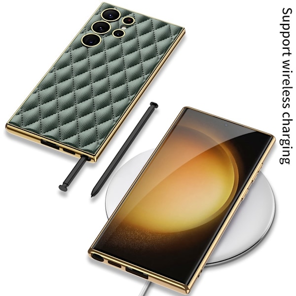 GKK Galaxy S24 Ultra Skal Diamond Hybrid Läder Svart