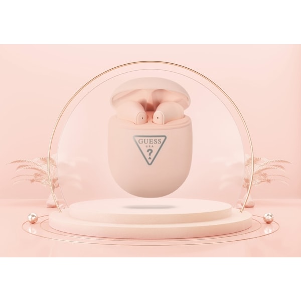 Guess True Wireless Hörlurar Triangle Logo Matt Rosa