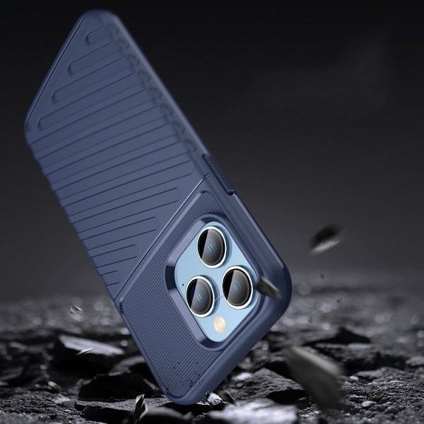 iPhone 14 Pro Max Skal Twill Textur Blå