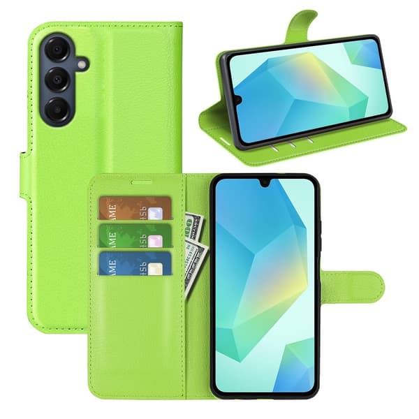 Samsung Galaxy A18 / A17 Fodral Litchi Läder Grön