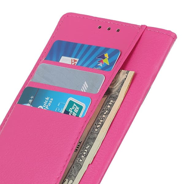OnePlus 15R Fodral Litchi Läder Rosa
