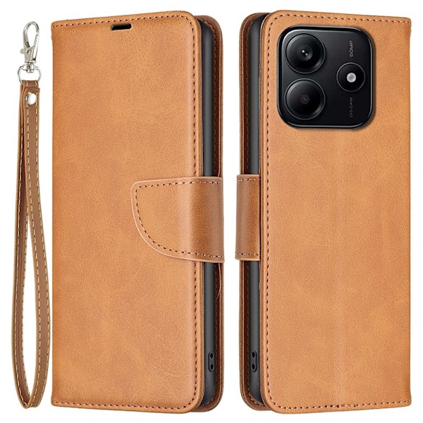 Xiaomi Redmi Note 14 4G Fodral Läder Solid Shark Brun