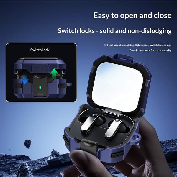 Samsung Galaxy Buds 4/4 Pro Skal Shockproof Hybrid Lila