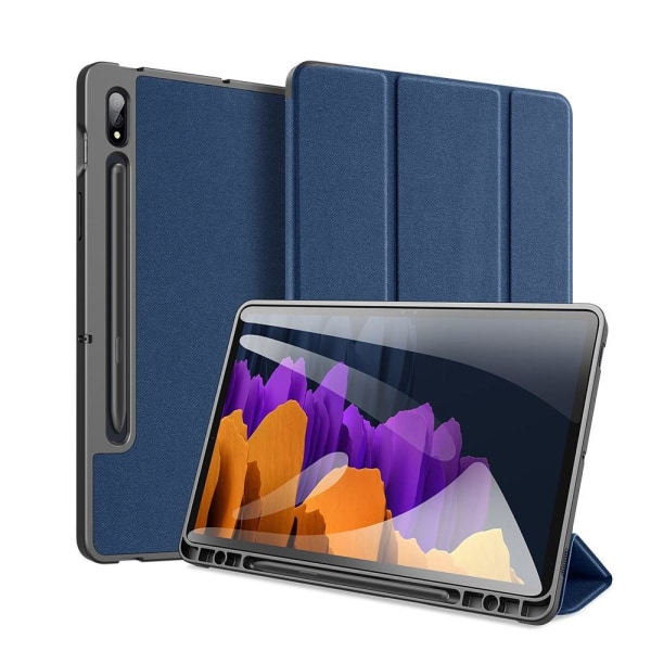 Samsung Galaxy Tab S7 / Tab S8 - DUX DUCIS Domo Tri-Fold Fodral - Blå Blue Blå