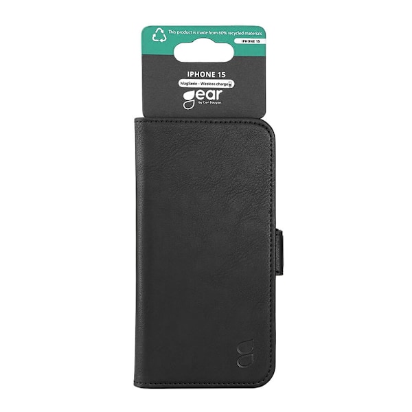 GEAR iPhone 15 Fodral MagSafe Läder Svart