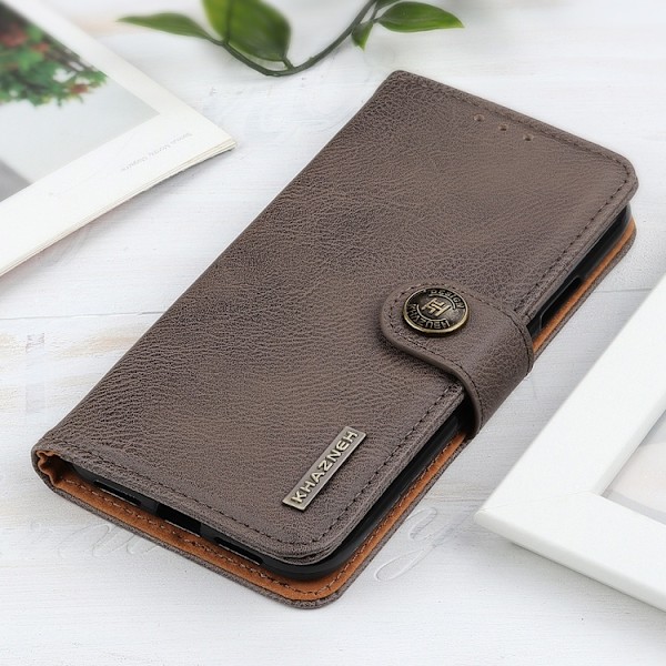 KHAZNEH Samsung Galaxy S21 FE Fodral Läder Khaki