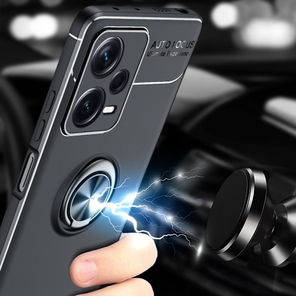 Xiaomi Redmi Note 12 Pro 5G Skal Ring Svart/Röd