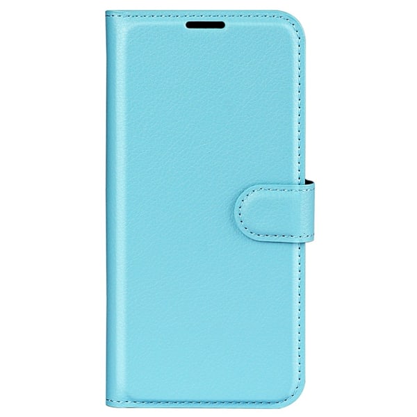 Samsung Galaxy S24 Plus Fodral Litchi Textur Ljus Blå