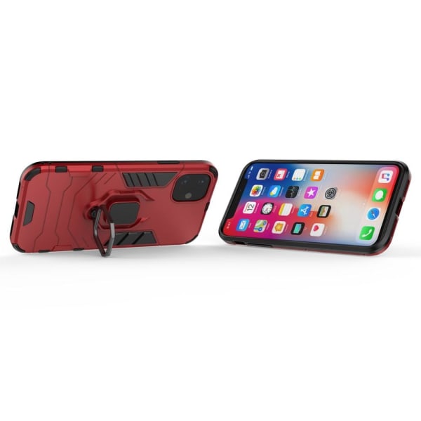 iPhone 11 - Armour Ring Skal - Funkar med magnethållare - Röd Red Röd