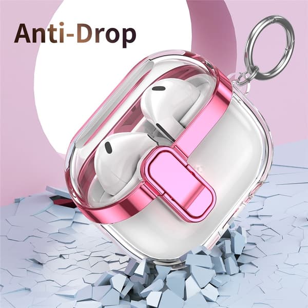 Samsung Galaxy Buds 3/3 Pro Skal Hybrid Transparent/Rosa