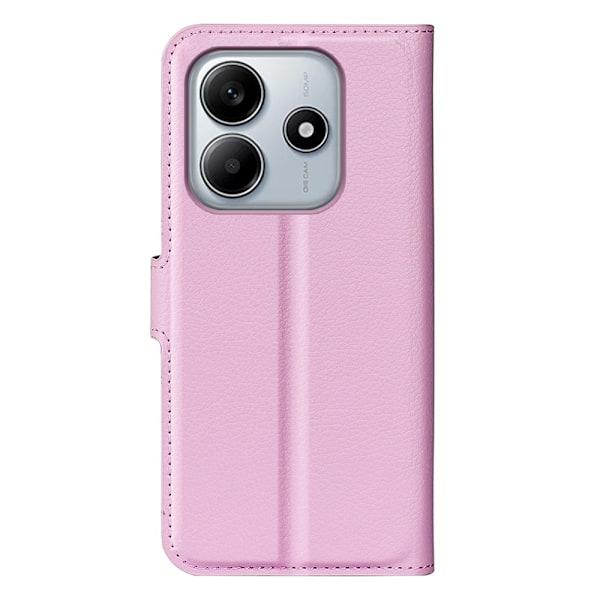 Xiaomi Redmi Note 14 5G Fodral Litchi Läder Ljus Rosa