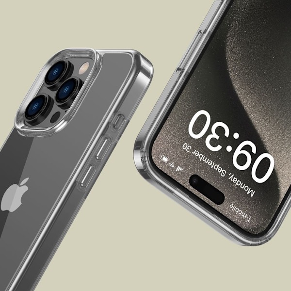 Tech-Protect iPhone 16 Pro Skal FlexAir Hybrid Transparent