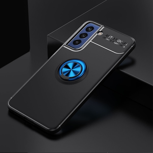 Samsung Galaxy S21 FE Skal Ring Svart/Blå