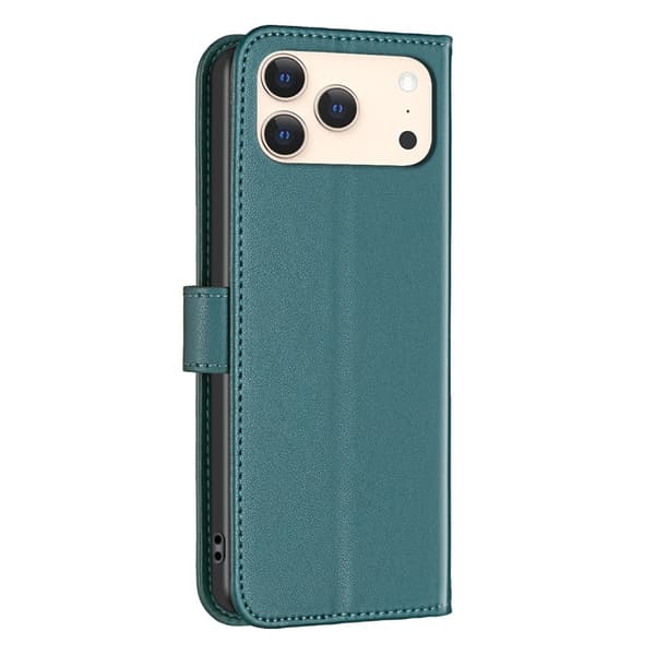 BINFEN iPhone 17 Pro Fodral Läder Grön