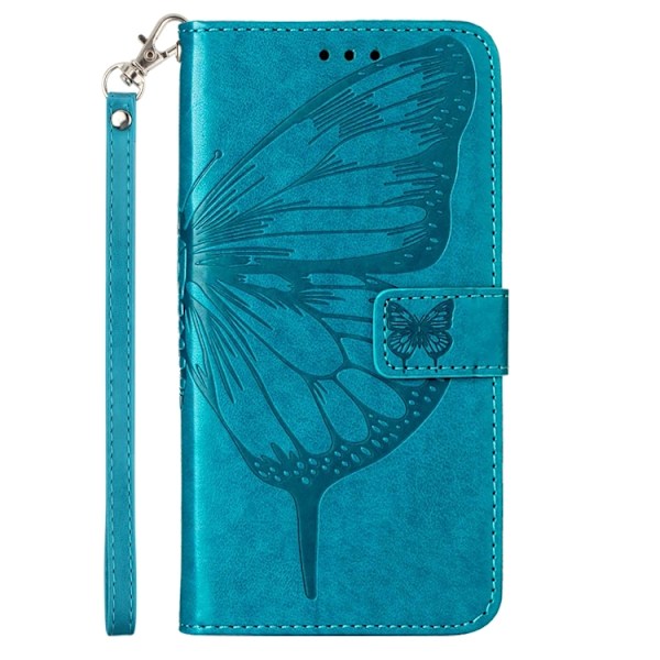 iPhone 14 Pro Max Fodral Fjäril Tryck Blå