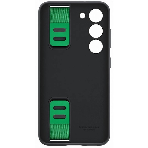 Samsung Galaxy S23 Skal Silicone with Strap Svart