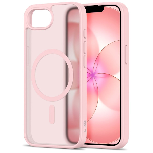 Tech-Protect iPhone 17e / 16e Skal MagSafe BasicMag Matte Soft Pink