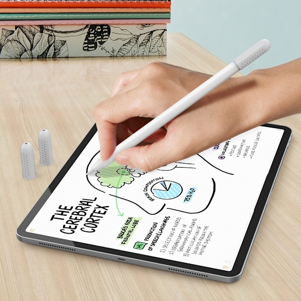 AHASTYLE 3-PACK Apple Pencil 1/2/Pro Spetsöverdrag Silikon Vit