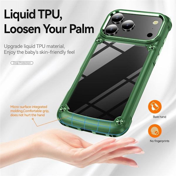 iPhone 17 Pro Max Skal Xtreme Shockproof Hybrid Grön