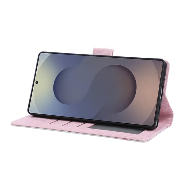Samsung Galaxy S26 Ultra Fodral RFID Läder Rosa Blommor