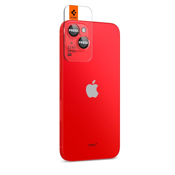 Spigen iPhone 15/15 Plus/14/14 Plus 2-PACK Optik.tR "Ez Fit" Linsskydd