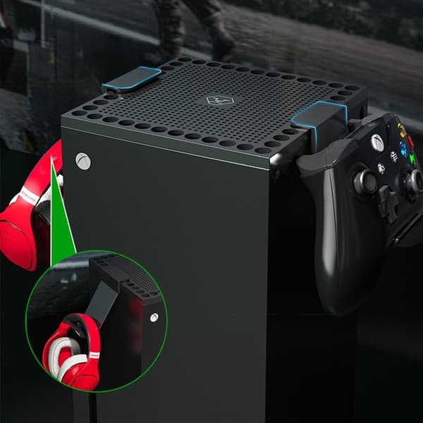 Xbox X Dammskydd Med Hållare För Headset Vit