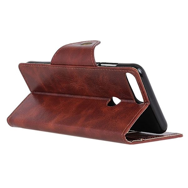 Huawei Honor View 20 - PU Läder Plånboksfodral - Brun Brown Brun